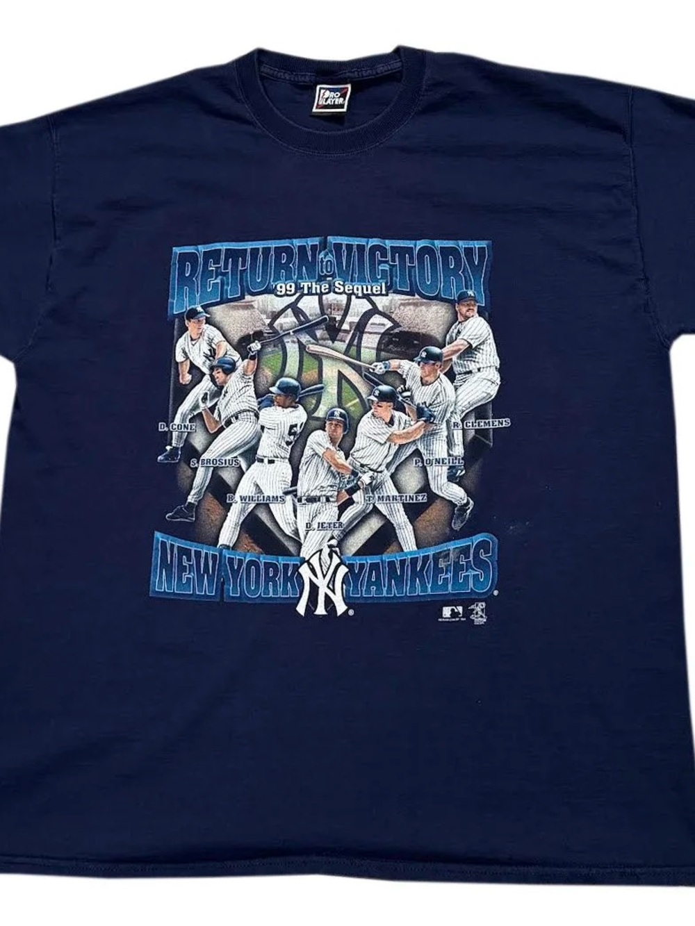 Vintage Pro Player New York Yankees Return to Victory '99 T Shirt (Size XL)